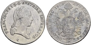 1 Thaler Impero austriaco (1804-1867) Argento Francis II, Holy Roman Emperor (1768 - 1835)