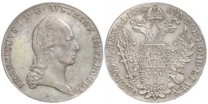 1 Thaler Impero austriaco (1804-1867) Argento Francis II, Holy Roman Emperor (1768 - 1835)