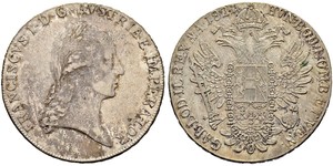 1 Thaler Impero austriaco (1804-1867) Argento Francis II, Holy Roman Emperor (1768 - 1835)