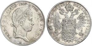 1 Thaler Impero austriaco (1804-1867) Argento Ferdinand I of Austria (1793 - 1875)