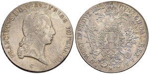 1 Thaler Impero austriaco (1804-1867) Argento Francis II, Holy Roman Emperor (1768 - 1835)