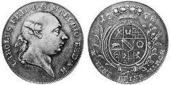 1 Thaler Margraviato di Baden-Durlach (1535 - 1771) Argento 