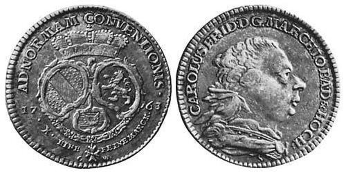 1 Thaler Margraviato di Baden-Durlach (1535 - 1771) Argento 