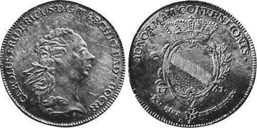 1 Thaler Margraviato di Baden-Durlach (1535 - 1771) Argento 