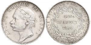 1 Thaler Nassau (stato) (1806 - 1866) Argento Adolfo di Lussemburgo