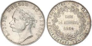 1 Thaler Nassau (stato) (1806 - 1866) Argento Adolfo di Lussemburgo