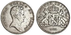 1 Thaler Nassau (stato) (1806 - 1866) Argento Guglielmo di Nassau