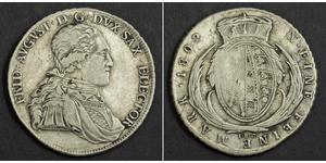 1 Thaler Principato Elettorale di Sassonia (1356 - 1806) Argento Federico Augusto I (re di Sassonia)