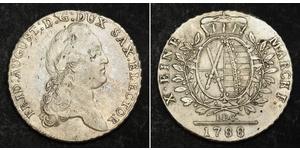 1 Thaler Principato Elettorale di Sassonia (1356 - 1806) Argento Augusto II di Polonia (1670 - 1733)