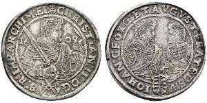 1 Thaler Principato Elettorale di Sassonia (1356 - 1806) Argento Cristiano II di Sassonia