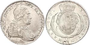 1 Thaler Principato Elettorale di Sassonia (1356 - 1806) Argento Federico Augusto I (re di Sassonia)