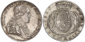 1 Thaler Principato Elettorale di Sassonia (1356 - 1806) Argento Federico Augusto I (re di Sassonia)