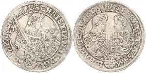 1 Thaler Principato Elettorale di Sassonia (1356 - 1806) Argento Cristiano II di Sassonia