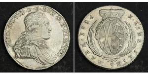 1 Thaler Principato Elettorale di Sassonia (1356 - 1806) Argento Federico Augusto I (re di Sassonia)