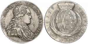 1 Thaler Principato Elettorale di Sassonia (1356 - 1806) Argento Federico Augusto I (re di Sassonia)