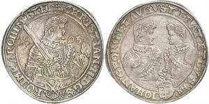 1 Thaler Principato Elettorale di Sassonia (1356 - 1806) Argento Cristiano II di Sassonia