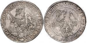 1 Thaler Principato Elettorale di Sassonia (1356 - 1806) Argento Cristiano II di Sassonia