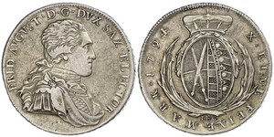 1 Thaler Principato Elettorale di Sassonia (1356 - 1806) Argento Federico Augusto I (re di Sassonia)