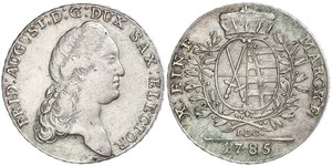 1 Thaler Principato Elettorale di Sassonia (1356 - 1806) Argento Augusto II di Polonia (1670 - 1733)