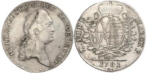 1 Thaler Principato Elettorale di Sassonia (1356 - 1806) Argento Augusto II di Polonia (1670 - 1733)