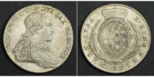 1 Thaler Principato Elettorale di Sassonia (1356 - 1806) Argento Federico Augusto I (re di Sassonia)