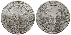 1 Thaler Principato Elettorale di Sassonia (1356 - 1806) Argento Cristiano II di Sassonia