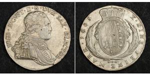 1 Thaler Principato Elettorale di Sassonia (1356 - 1806) Argento Federico Augusto I (re di Sassonia)