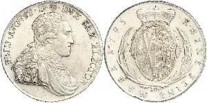 1 Thaler Principato Elettorale di Sassonia (1356 - 1806) Argento Federico Augusto I (re di Sassonia)