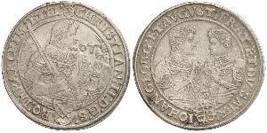 1 Thaler Principato Elettorale di Sassonia (1356 - 1806) Argento Cristiano II di Sassonia