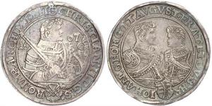 1 Thaler Principato Elettorale di Sassonia (1356 - 1806) Argento Cristiano II di Sassonia
