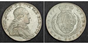 1 Thaler Principato Elettorale di Sassonia (1356 - 1806) Argento Federico Augusto I (re di Sassonia)