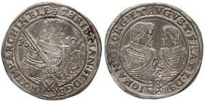 1 Thaler Principato Elettorale di Sassonia (1356 - 1806) Argento Cristiano II di Sassonia