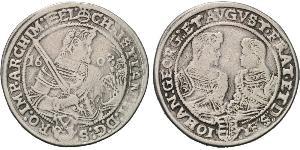 1 Thaler Principato Elettorale di Sassonia (1356 - 1806) Argento Cristiano II di Sassonia