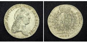 1 Thaler Principato Elettorale di Sassonia (1356 - 1806) Argento Augusto II di Polonia (1670 - 1733)