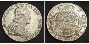 1 Thaler Principato Elettorale di Sassonia (1356 - 1806) Argento Federico Augusto I (re di Sassonia)
