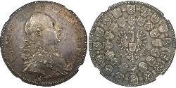 1 Thaler Principato di Ansbach (1398–1792) Argento Cristiano Federico di Brandeburgo-Ansbach(1736 – 1806)
