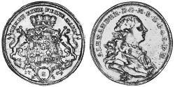 1 Thaler Principato di Ansbach (1398–1792) Argento Cristiano Federico di Brandeburgo-Ansbach(1736 – 1806)