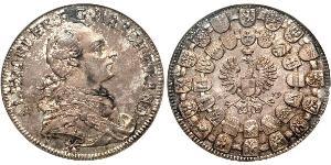 1 Thaler Principato di Ansbach (1398–1792) Argento Cristiano Federico di Brandeburgo-Ansbach(1736 – 1806)