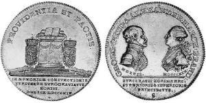 1 Thaler Principato di Ansbach (1398–1792) Argento Cristiano Federico di Brandeburgo-Ansbach(1736 – 1806)