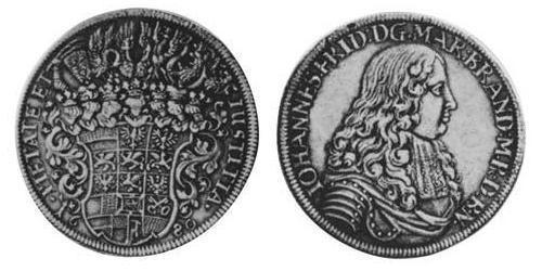 1 Thaler Principato di Ansbach (1398–1792) Argento Giovanni Federico di Brandeburgo-Ansbach(1654 – 1686)