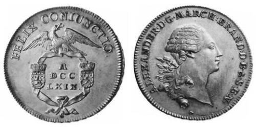 1 Thaler Principato di Ansbach (1398–1792) Argento Cristiano Federico di Brandeburgo-Ansbach(1736 – 1806)