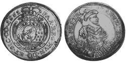1 Thaler Principato di Transilvania (1571-1711) Argento 
