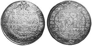 1 Thaler Principato di Transilvania (1571-1711) Argento 