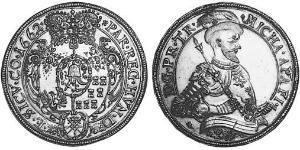 1 Thaler Principato di Transilvania (1571-1711) Argento 