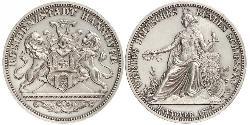1 Thaler Provincia di Hannover (1868 - 1946) Argento 