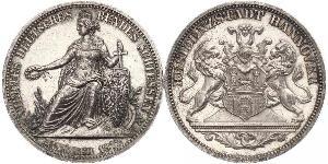 1 Thaler Provincia di Hannover (1868 - 1946) Argento 