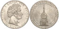 1 Thaler Regno di Baviera (1806 - 1918) Argento Ludovico I di Baviera (re)(1786 – 1868)