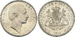 1 Thaler Regno di Baviera (1806 - 1918) Argento Ludovico II di Baviera(1845 – 1886)