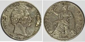1 Thaler Regno di Baviera (1806 - 1918) Argento Ludovico I di Baviera (re)(1786 – 1868)