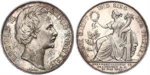 1 Thaler Regno di Baviera (1806 - 1918) Argento Ludovico II di Baviera(1845 – 1886)